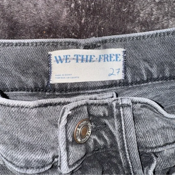 FP Free People Women’s We The Free Dark Gray Mid Rise Crop Boot Denim Jeans 27 - Picture 5 of 5